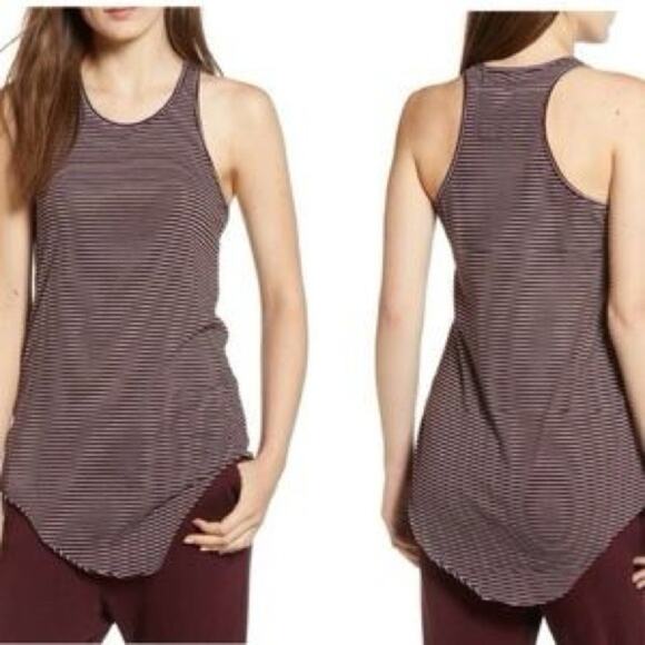 Frank & Eileen Tee Lab - like new! Size S burgundy stripe - Picture 1 of 6